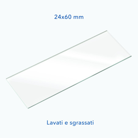 AIESI® Lamelles de microscope dimensions 24x60 mm (Paquet de 100 pièces)