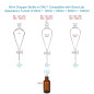 StonyLab Lot de 4 flacons compte-gouttes en verre ambré marron avec compte-gouttes en verre effilé, bouchon intérieur et étiquet StonyLab Lot de 4 flacons compte-gouttes en verre ambré marron avec compte-gouttes en verre effilé, bouchon intérieur et étiquet