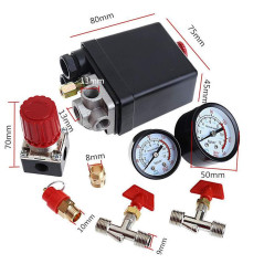 Pressostat Compresseur D'Air Valve à Contrôle 90-120PSI + Régulateur de Pression