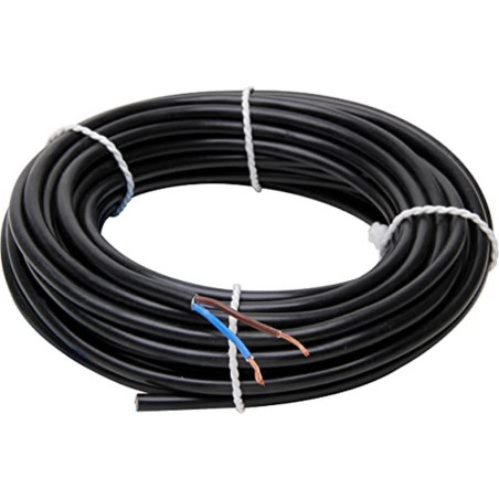 Kopp 152210845 H03 VV-F Tuyau conducteur Noir 2 x 0,75 mm² x 10 m