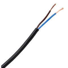 Kopp 152210845 H03 VV-F Tuyau conducteur Noir 2 x 0,75 mm² x 10 m