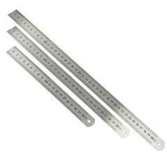 BESTOYARD Règle en Acier Inoxydable pour Dessin d'ingénierie 3Pcs 20cm 30cm 40cm