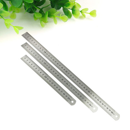 BESTOYARD Règle en Acier Inoxydable pour Dessin d'ingénierie 3Pcs 20cm 30cm 40cm