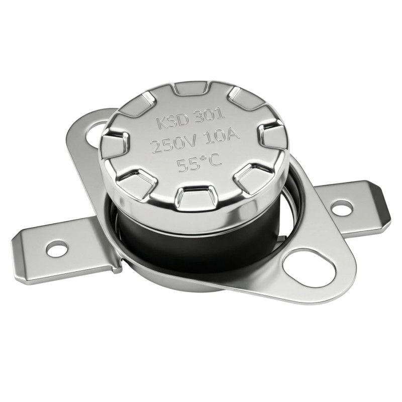 Lumonic Interrupteur thermique 55°C Contact NC 250V 10A Interrupteur de température thermostat KSD301 Bimétal Protection thermiq Lumonic Interrupteur thermique 55°C Contact NC 250V 10A Interrupteur de température thermostat KSD301 Bimétal Protection thermiq