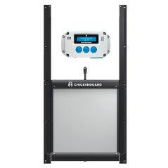 Porte Automatique Poulailler ChickenGuard Pro, Alimenté par Solaire/Piles/Électrique, Moteur Souleve 2kg, Minuterie/Détection de