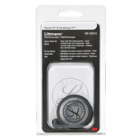 3M Littmann Kit de pièces détachées Stéthoscope, Classic III, Cardiology IV et CORE, Noir, 40016