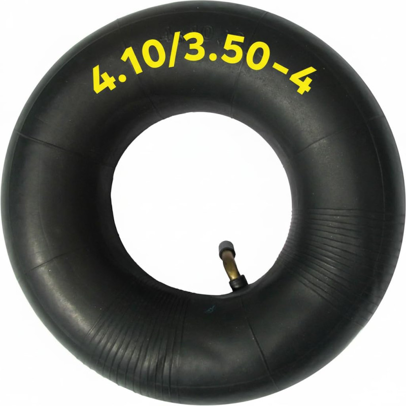 Chambre à air 4.10/3.50-4 avec valve TR87 pour pneumatique roue de brouette avec un disque de 4 pouces Chambre à air 4.10/3.50-4 avec valve TR87 pour pneumatique roue de brouette avec un disque de 4 pouces