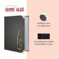 SECURIT - Carte des Vins Basic Line - 2 Inserts Fixes = 4 Feuilles A4 - Pour Café, Bar, Restaurant - PVC - Coloris Noir