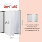 SECURIT - Carte des Vins Basic Line - 2 Inserts Fixes = 4 Feuilles A4 - Pour Café, Bar, Restaurant - PVC - Coloris Noir