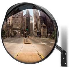 moveland Miroir de circulation convexe, réglable miroir garage, pour allée, parc, 30 cm, avec grand angle, soutien pour l'intéri