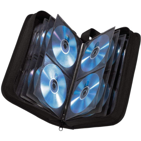Hama Pochette (pour 80 CD/DVD/Blu-Ray, classeur de Rangement, Gain de Place pour Le Bureau, Le Salon et la Maison, étuis de Tran