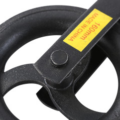 KATSU Roue de Poulie 140mm, Poulie Noire, Capacité de Chargement 200KG, Bloc de Poulie de Corde de Roue à Main Suspendue avec Cr