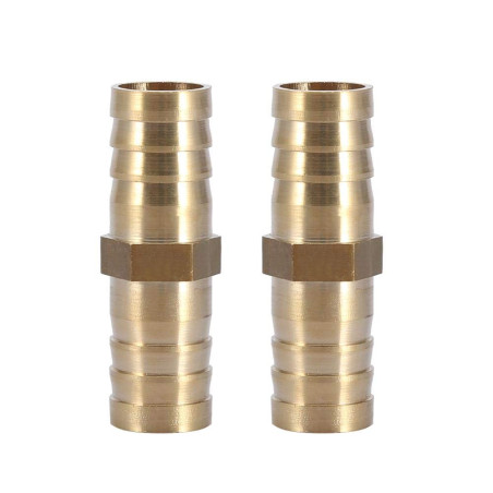 Outil de Connecteur de Tuyau, Connecteur Droit à Deux Voies, Droit pour Raccordement de Tuyaux(14mm 2pcs)