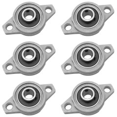 GOIYZTTR KFL000 Palier de Bride 6 Pcs 10mm Alliage de Zinc Palier Roulement à Bride Rhombique pour Machines Série KFL Systèmes d