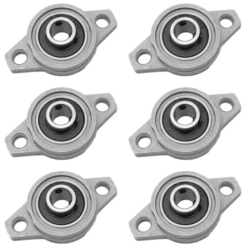 GOIYZTTR KFL000 Palier de Bride 6 Pcs 10mm Alliage de Zinc Palier Roulement à Bride Rhombique pour Machines Série KFL Systèmes d