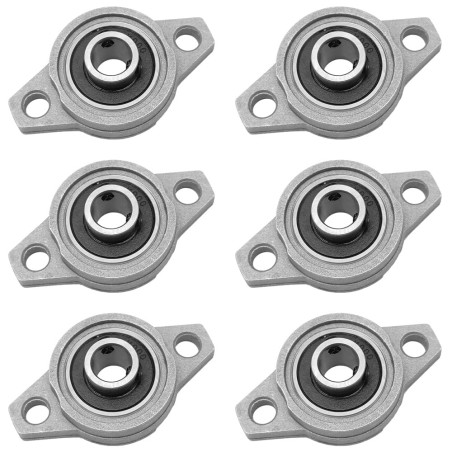 GOIYZTTR KFL000 Palier de Bride 6 Pcs 10mm Alliage de Zinc Palier Roulement à Bride Rhombique pour Machines Série KFL Systèmes d