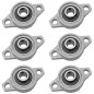 GOIYZTTR KFL000 Palier de Bride 6 Pcs 10mm Alliage de Zinc Palier Roulement à Bride Rhombique pour Machines Série KFL Systèmes d