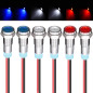 GUUZI 6pcs 12V-24V 6mm LED Panneau Pilote Avertissement Voyant Lampe Indicateur Directionnelle (Rouge/Bleu/Blanc) GUUZI 6pcs 12V-24V 6mm LED Panneau Pilote Avertissement Voyant Lampe Indicateur Directionnelle (Rouge/Bleu/Blanc)