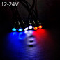 GUUZI 6pcs 12V-24V 6mm LED Panneau Pilote Avertissement Voyant Lampe Indicateur Directionnelle (Rouge/Bleu/Blanc) GUUZI 6pcs 12V-24V 6mm LED Panneau Pilote Avertissement Voyant Lampe Indicateur Directionnelle (Rouge/Bleu/Blanc)