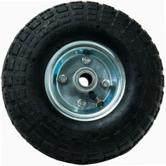 WERKA PRO - 10344 - Roue gonflable 10" - Jante en métal - D : 260 x 85 - Alésage 20 mm - Moyeu 74 mm - Idéal pour diable, chario