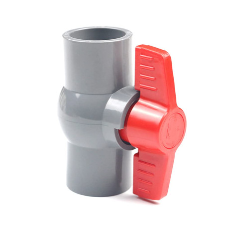 HATOOLHA® Robinet à boisseau sphérique en PVC, robinet à boisseau sphérique en plastique U-PVC, connecteurs droits pour contrôle