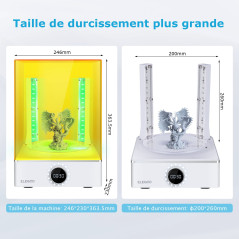 ELEGOO Mercury X Bundle pour Nettoyage Lavage et durcissement Wash and Cure des modèles en résine photopolymère séchage UV pour