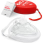 AIESI® Pocket Mask masque de réanimation professionnel pour la respiration bouche-à-bouche avec valve unidirectionnelle et filtr AIESI® Pocket Mask masque de réanimation professionnel pour la respiration bouche-à-bouche avec valve unidirectionnelle et filtr