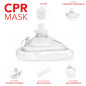 AIESI® Pocket Mask masque de réanimation professionnel pour la respiration bouche-à-bouche avec valve unidirectionnelle et filtr AIESI® Pocket Mask masque de réanimation professionnel pour la respiration bouche-à-bouche avec valve unidirectionnelle et filtr