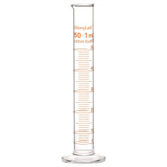 stonylab Verre Cylindre Gradué (1 Paquet), Graduated Cylinder Verre Borosilicaté 50 ml Mur Lourd Verre Gradué Éprouvette