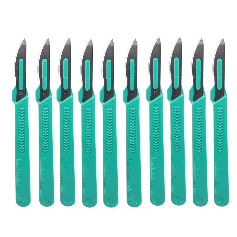 CLABMROEC Scalpel jetable stérile taille 23 bistouris medical pour le dermaplaning chirurgical,Pédicure,Couteaux et scalpels de CLABMROEC Scalpel jetable stérile taille 23 bistouris medical pour le dermaplaning chirurgical,Pédicure,Couteaux et scalpels de