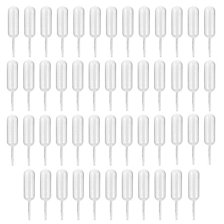 HUAZIZ 50 Pcs en Plastique Squeeze Transfer 4ml Pipette Pipette Liquide Jetable Transparent, Compte-Gouttes Liquide Jetable, Min