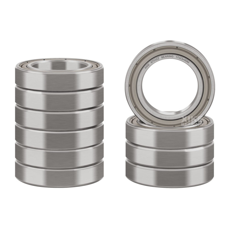 XiKe Roulement à billes 6703ZZ - 17x23x4mm, Acier Chrome GCr15, Pré-lubrifié, Double joint métallique - Lot de 10 Pièces. XiKe Roulement à billes 6703ZZ - 17x23x4mm, Acier Chrome GCr15, Pré-lubrifié, Double joint métallique - Lot de 10 Pièces.