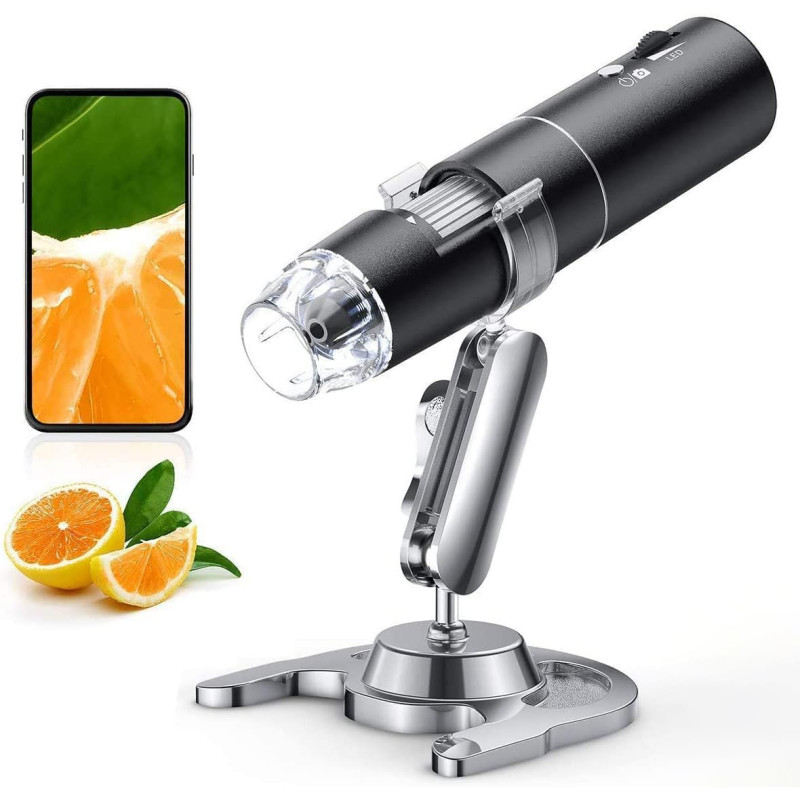 Microscope numérique Wi-FI, loupe SKYBASIC 1000X/microscope numérique Portable pour Adultes avec 8 LED pour Smartphones et Ordin Microscope numérique Wi-FI, loupe SKYBASIC 1000X/microscope numérique Portable pour Adultes avec 8 LED pour Smartphones et Ordin