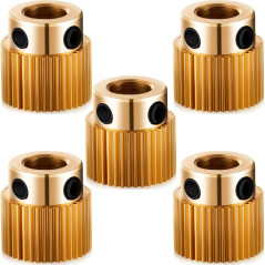 MMOBIEL 5 pièces de Roues d’entraînement Laiton 40 Dents pour extrudeuse Compatible imprimantes 3D Creality séries Ender 3 V2/ 3