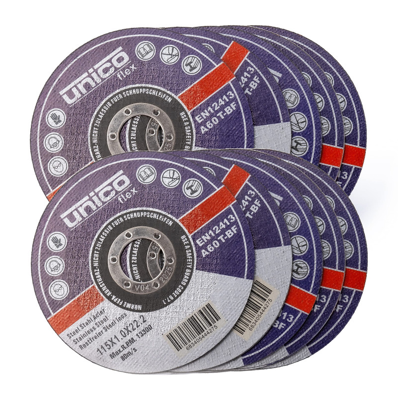 10x IPOTOOLS Disque a tronconner 115 metal - Disque meuleuse 115 metal en acier inoxydable, disque meuleuse 115 mm x 1,0 mm, pou 10x IPOTOOLS Disque a tronconner 115 metal - Disque meuleuse 115 metal en acier inoxydable, disque meuleuse 115 mm x 1,0 mm, pou