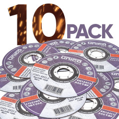 10x IPOTOOLS Disque a tronconner 115 metal - Disque meuleuse 115 metal en acier inoxydable, disque meuleuse 115 mm x 1,0 mm, pou