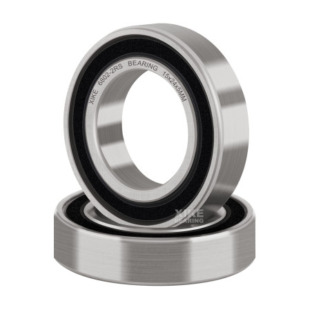 XiKe 2x Roulement à billes 6802-2RS 15x24x5mm - Acier à roulements 100Cr6 et Pré-lubrifié, Double joint caoutchouc, 6802RS Roule