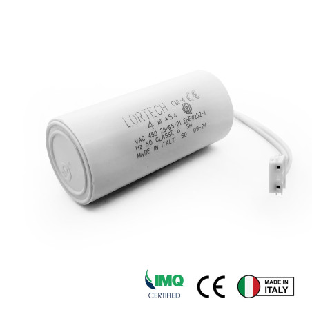 Condensateur 4uF/µF pour moteur Bubendorff avec connecteur