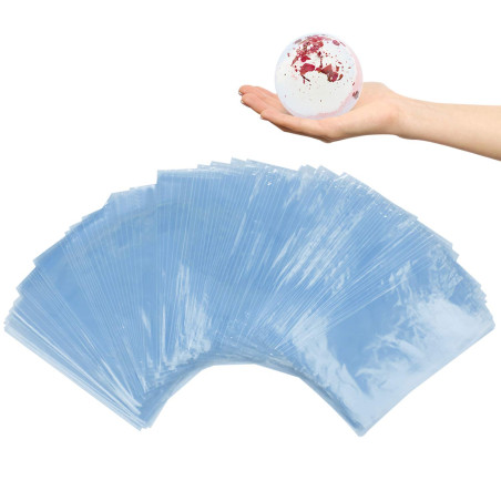 Dadabig 200PCS Sachet Plastique Transparent, Sacs d'emballage Thermorétractables Sachet Bonbon Transparent pour Savons Bonbons e