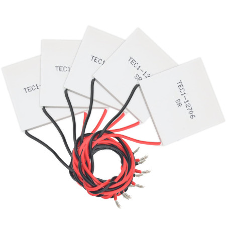 Diymore 5 pièces TEC1-12706 Module Peltier Thermoélectrique Module de Refroidissement Peltier 12V 6A 60W avec Dissipateur Thermi