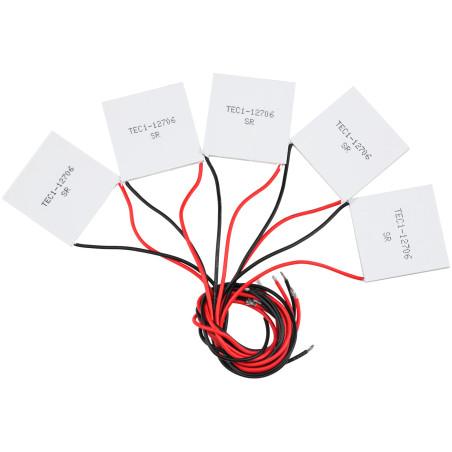 Diymore 5 pièces TEC1-12706 Module Peltier Thermoélectrique Module de Refroidissement Peltier 12V 6A 60W avec Dissipateur Thermi