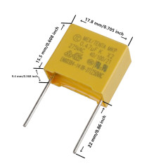 BOJACK 470 nF 0.47uF 470J 275 V Condensateurs de sécurité MEX -X2 MKP Suppression des condensateurs d'interférence en mode diffé