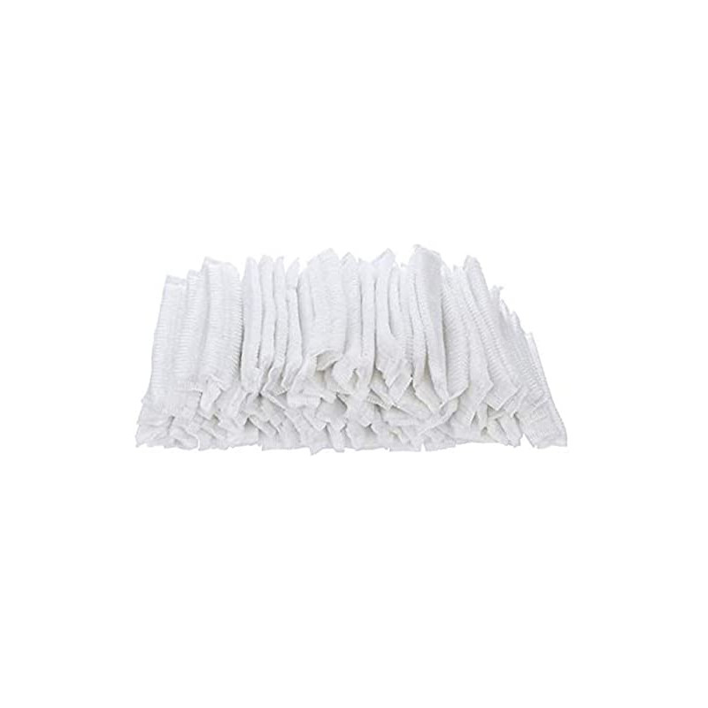 100 charlotte a resille plissee acordeon bonnets blancs jetables non tissés, élastiques, anti-poussière, pour cheveux, médecins, 100 charlotte a resille plissee acordeon bonnets blancs jetables non tissés, élastiques, anti-poussière, pour cheveux, médecins,