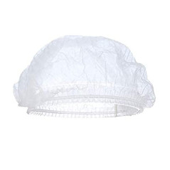 100 charlotte a resille plissee acordeon bonnets blancs jetables non tissés, élastiques, anti-poussière, pour cheveux, médecins,