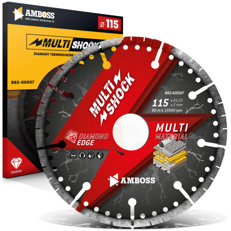 Amboss MCG 60P "Premium – Disque diamant – universel/Allround – Diamètre au choix | alésage 22,2 mm – Hauteur de segment : 10 mm