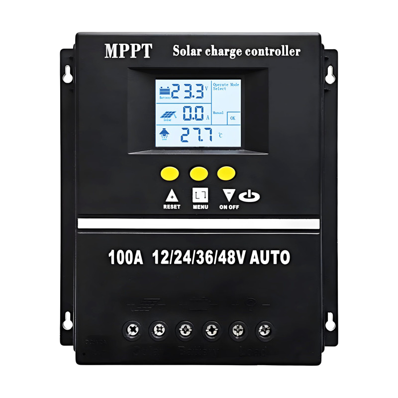 Y&H Régulateur de charge solaire MPPT 100 A 12V 24V 36V 48V Écran LCD Batterie Régulateur intelligent Max 100V Entrée double USB Y&H Régulateur de charge solaire MPPT 100 A 12V 24V 36V 48V Écran LCD Batterie Régulateur intelligent Max 100V Entrée double USB