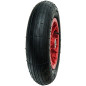 WERKA PRO Roue Gonflable 14'' 360 x 85mm - Alésage 20mm - Jante Rouge - Roulements à Billes - Bande de Roulement en Ligne - Pres WERKA PRO Roue Gonflable 14'' 360 x 85mm - Alésage 20mm - Jante Rouge - Roulements à Billes - Bande de Roulement en Ligne - Pres