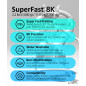 SuperFast 8K Résine d'imprimante 3D lavable à l'eau, impression 50 um en 0,5 sec, Fabriquée en Corée par 3DMaterials (1000g, Tra SuperFast 8K Résine d'imprimante 3D lavable à l'eau, impression 50 um en 0,5 sec, Fabriquée en Corée par 3DMaterials (1000g, Tra