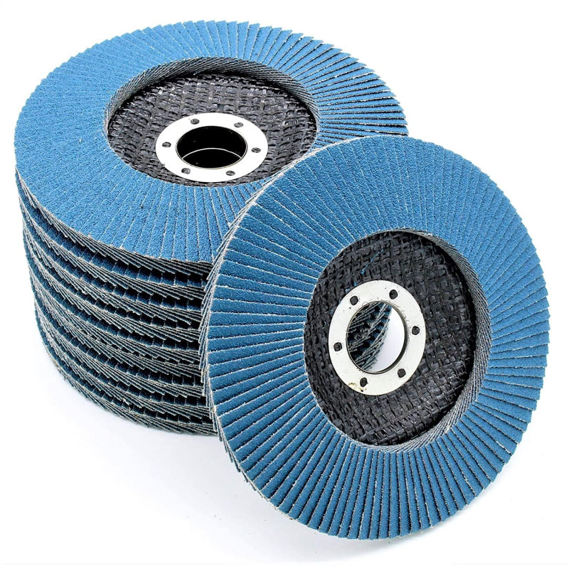FD-Workstuff Ensemble de 10 Compartiments Disques Abrasifs en Inox de 125 mm, Grain 40, Couleur Bleu - Des Disques à Lamelles de FD-Workstuff Ensemble de 10 Compartiments Disques Abrasifs en Inox de 125 mm, Grain 40, Couleur Bleu - Des Disques à Lamelles de