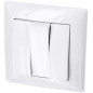 HAVA Interrupteur triple encastré, série G1, blanc pur, tout-en-un, rocker, manuel HAVA Interrupteur triple encastré, série G1, blanc pur, tout-en-un, rocker, manuel